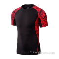 Lidong Grossistes Sports à manches courtes personnalisées Tops Sports Sports Sports Compression Gym Gym Port